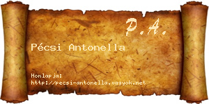 Pécsi Antonella névjegykártya