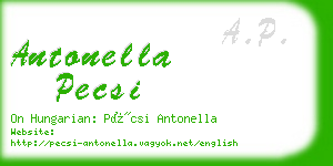 antonella pecsi business card